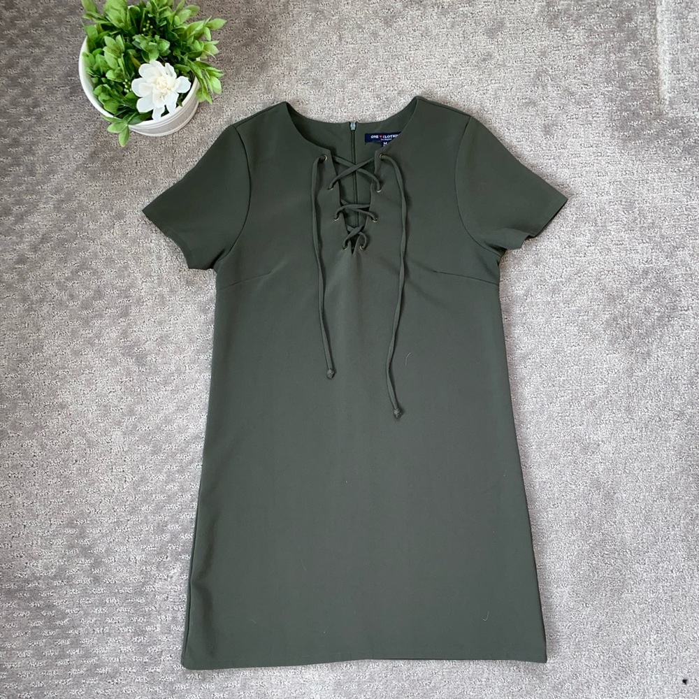 Olive Green Mini Dress!